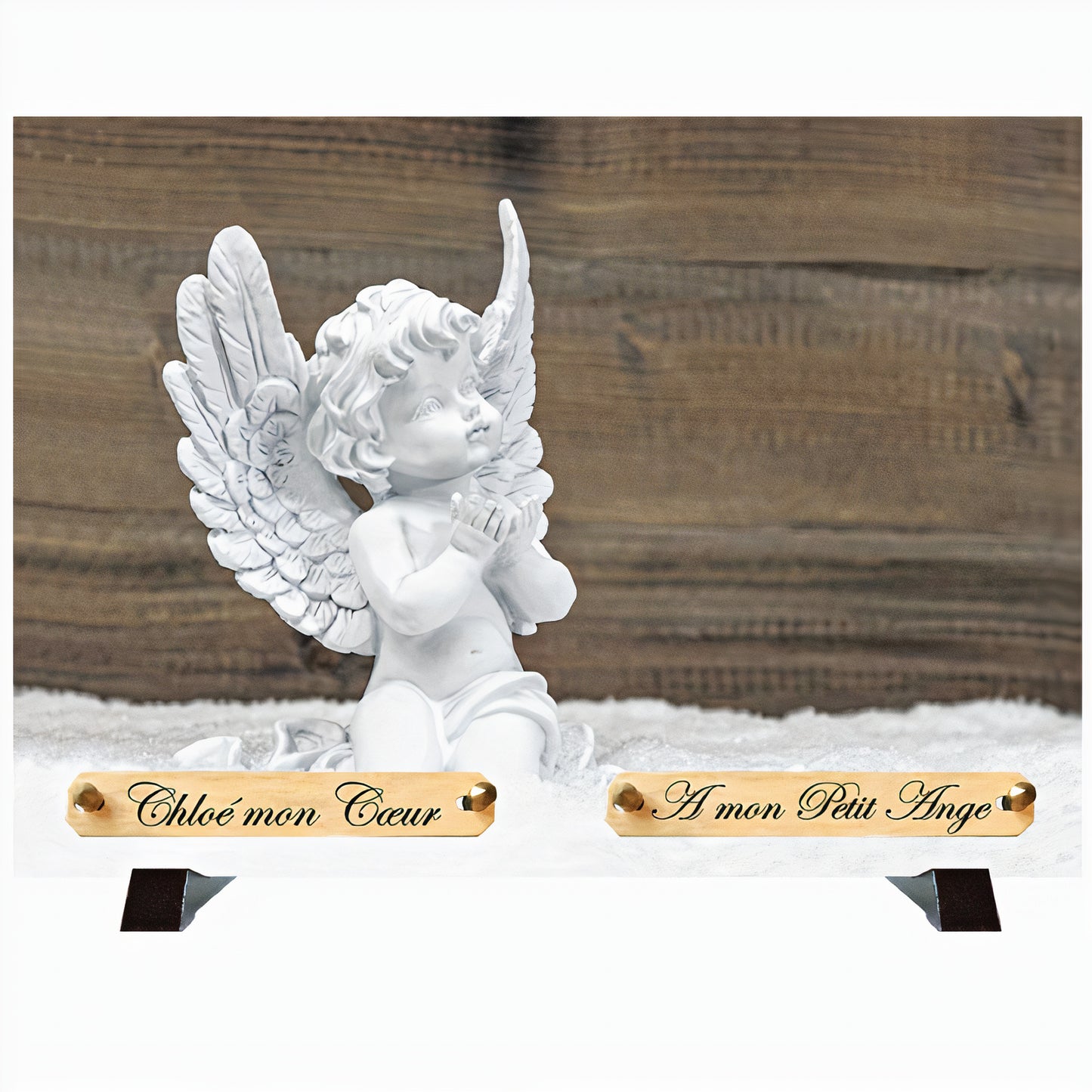 Plaque commémorative en forme d'ange paisible pour tombe - Décoration de  jardin où vous vous promenez