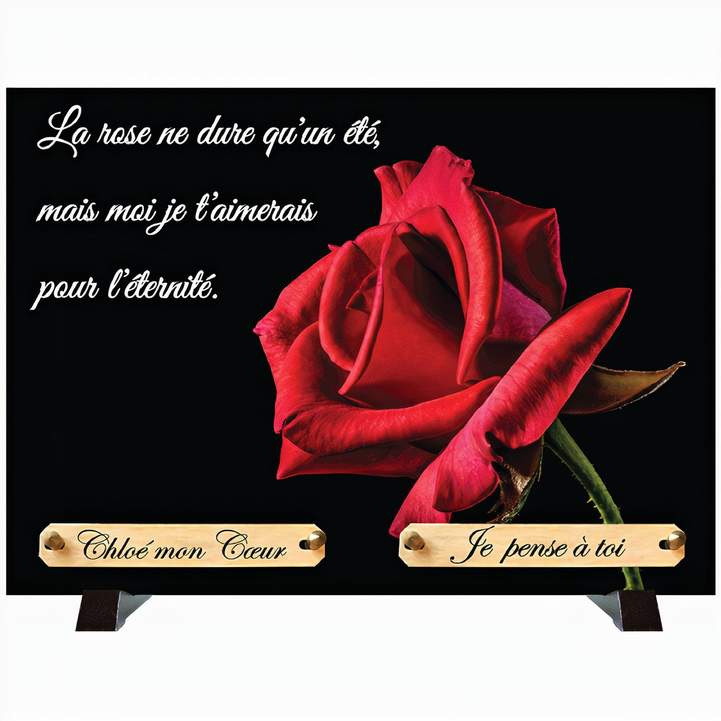 Plaque funéraire Rose Amour