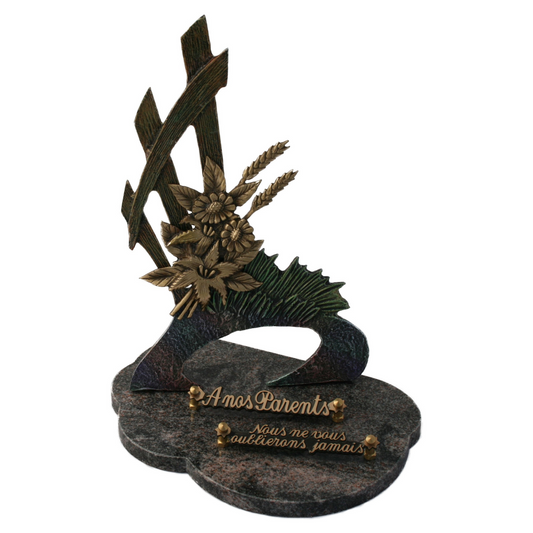 Plaque deuil en aluminium